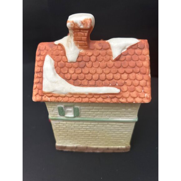 Bakery Ceramic Tealight Holder Miniature House Cottage Style Christmas Vintage - Picture 3 of 11